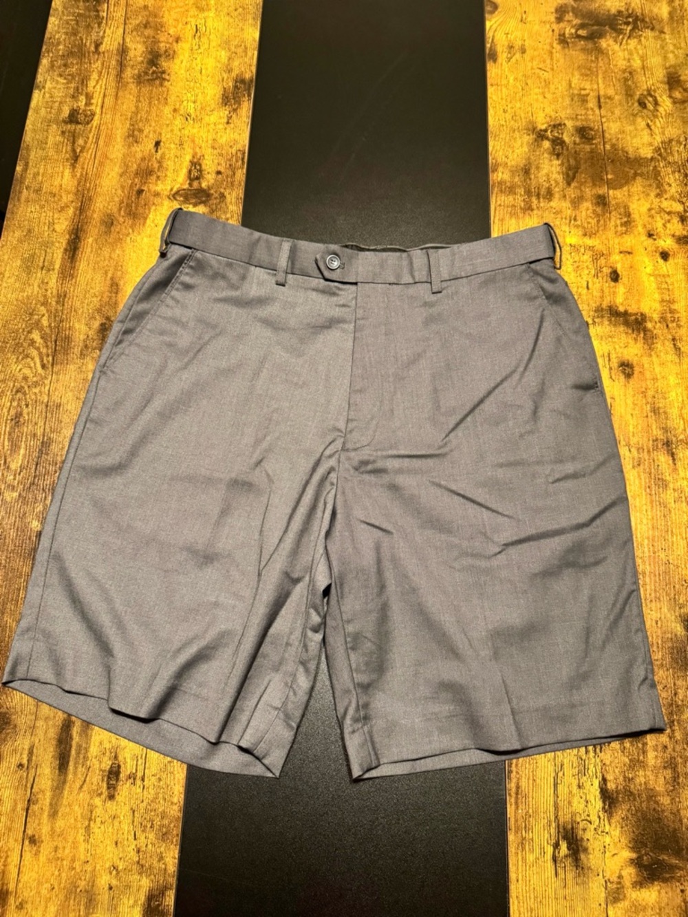 Bocaccio Golf Shorts Mens 36 Gray Flat Front Stretch Performance